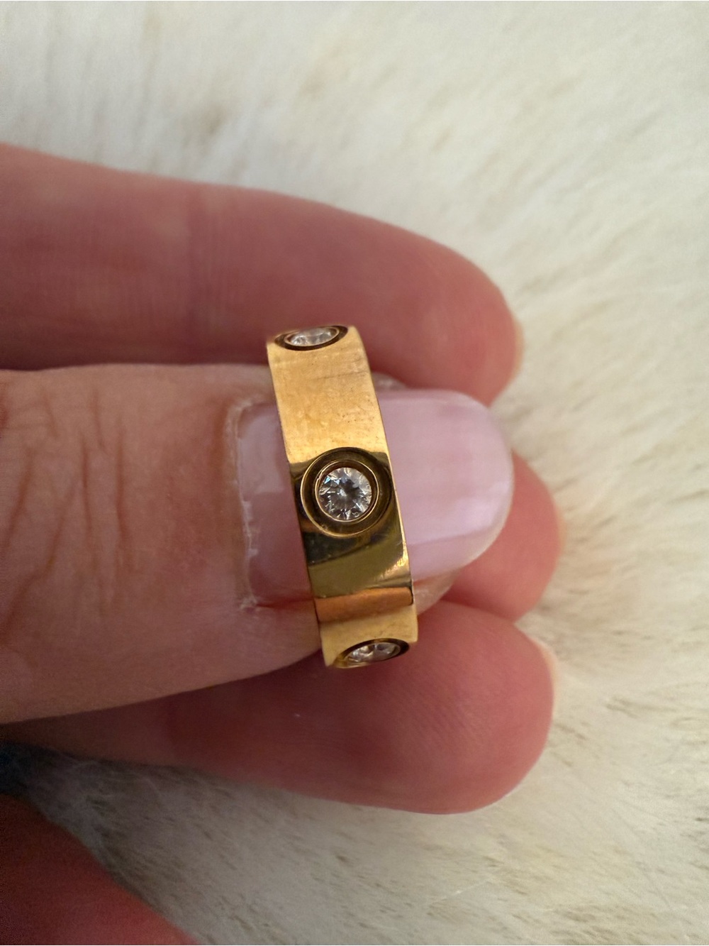 Gold CZ Accent Women's Band Ring